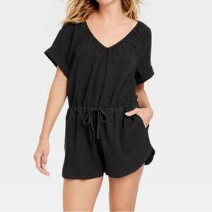 Universal Thread Black Swim Coverup Romper